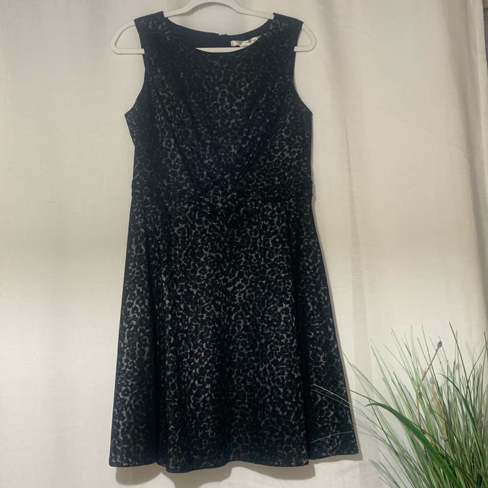 Studio M, beautiful black print dress, like new!